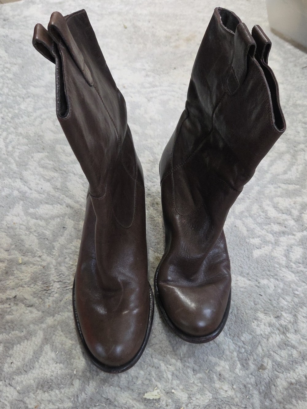 Boutique 9 Chocolate Brown Leather Boots - Picture 2 of 9